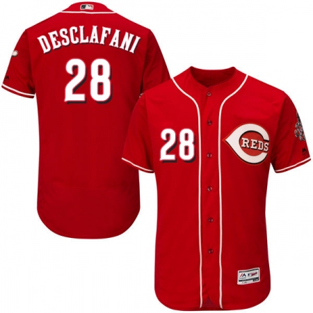 Men's Majestic Cincinnati Reds #28 Anthony DeSclafani Red Alternate Flex Base Authentic Collection MLB Jersey
