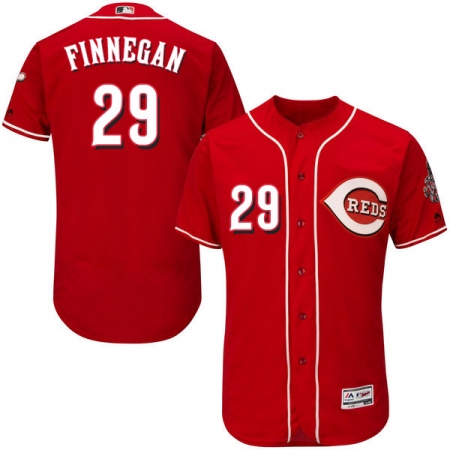 Men's Majestic Cincinnati Reds #29 Brandon Finnegan Red Alternate Flex Base Authentic Collection MLB Jersey