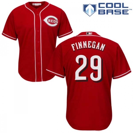 Men's Majestic Cincinnati Reds #29 Brandon Finnegan Replica Red Alternate Cool Base MLB Jersey