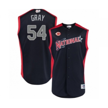 Men's Cincinnati Reds #54 Sonny Gray Authentic Navy Blue National League 2019 Baseball All-Star Jersey